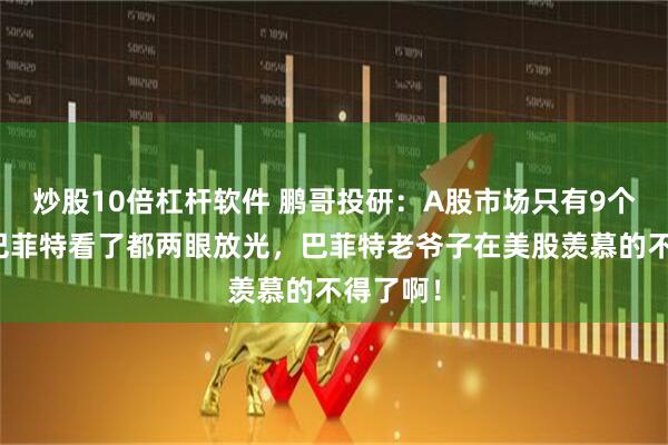 炒股10倍杠杆软件 鹏哥投研：A股市场只有9个公司，巴菲特看了都两眼放光，巴菲特老爷子在美股羡慕的不得了啊！