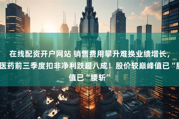 在线配资开户网站 销售费用攀升难换业绩增长,万邦医药前三季度扣非净利跌超八成!股价较巅峰值已“腰斩”